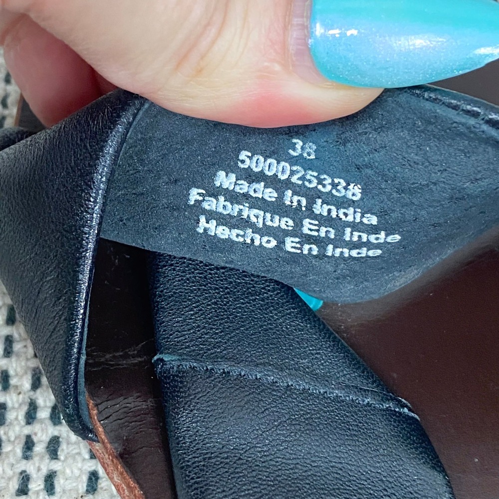 Free People Black Leather Sandals - Picture 2 of 10